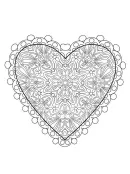 Valentijn hart kleurplaat 4